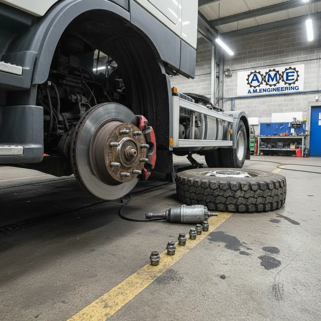 HGV wheel and brake service